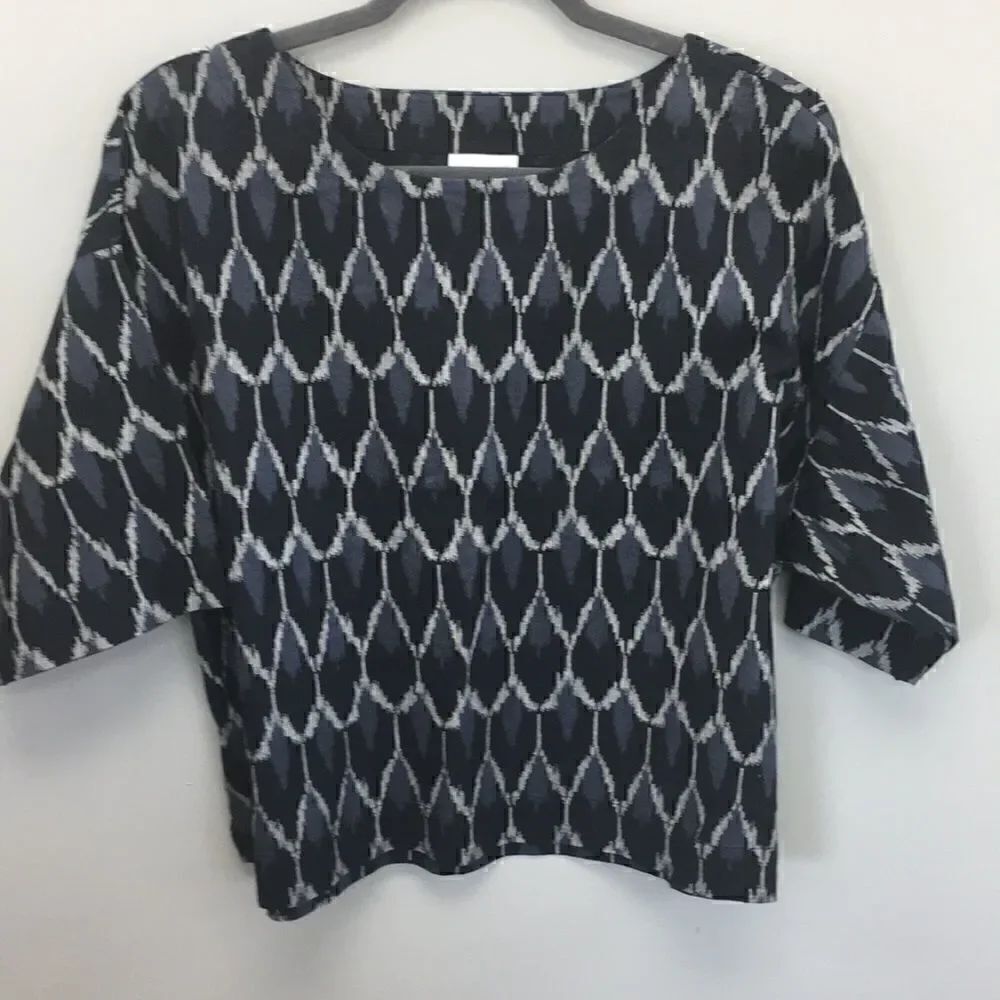 J. Jill | Pure Jill Boxy Ikat Lagenlook Crop Top